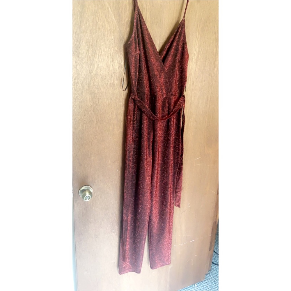Red glitter jumpsuit